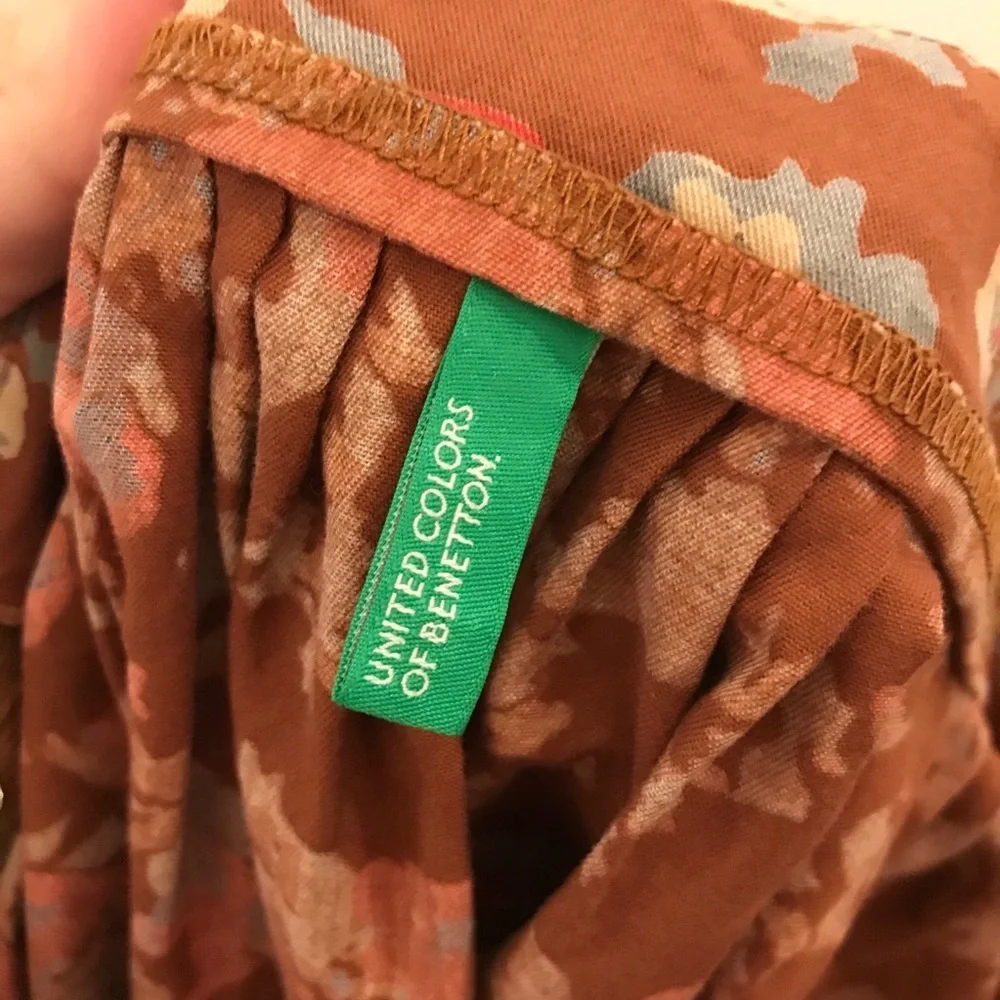 United Colors Of Benetton Circle Skirt XL floral